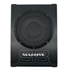 BOOM88 - 8" 200 Watts RMS Hideaway Under Seat Powered Subwoofer, Clip LED, Bass Boost, 180Âº Phase Shift