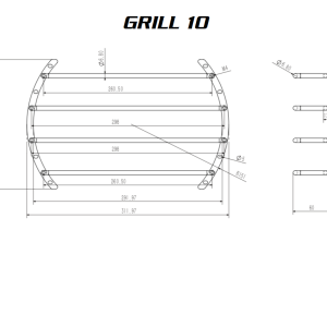 GRILL10 - 10" Deep Anodized Steel Protective Subwoofer Grill