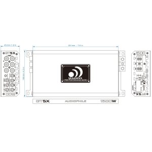 GT5X - 115 Watts RMS x 4 @ 2 Ohm + 510 Watts @ 1 Ohm 5-CH Amplifier With Bass Remote
