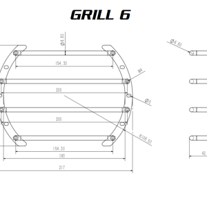 GRILL6 - 6.5" Deep Anodized Steel Protective Subwoofer Grill