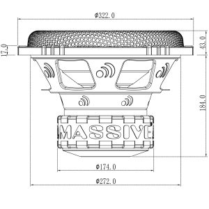 GTR124 - 12" 1000 Watts RMS Dual 4 Ohm Subwoofer