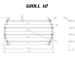 GRILL12 - 12" Deep Anodized Steel Protective Subwoofer Grill