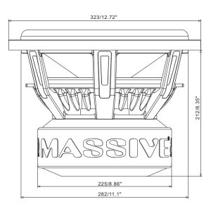 H124X - 12" 2000 Watts RMS Dual 4 Ohm 3" V.C. Mega Subwoofer