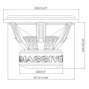 H152X - 15" 2000 Watts RMS Dual 2 Ohm 3" V.C. Mega Subwoofer