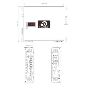 H5000 - 5000 Watt RMS @ 1 Ohm Mono Block Hippo Series Amplifier with Bass Remote