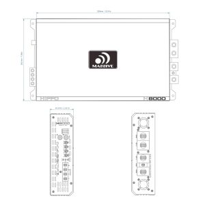 H8000 - 8000 Watt RMS @ 1 Ohm Mono Block Hippo Series Amplifier