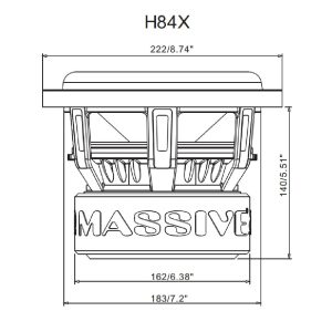 H84X - 8" 800 Watts RMS Dual 4 Ohm 2.5" V.C. Subwoofer