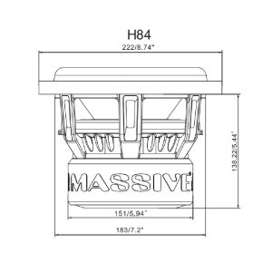 H84 - 8" 600 Watts RMS Dual 4 Ohm 2.5" V.C. Subwoofer