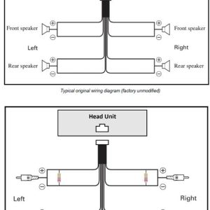 UW-1 - Amplifier Hi-Level Speaker Lead to RCA Adapter + Dummy Resistors